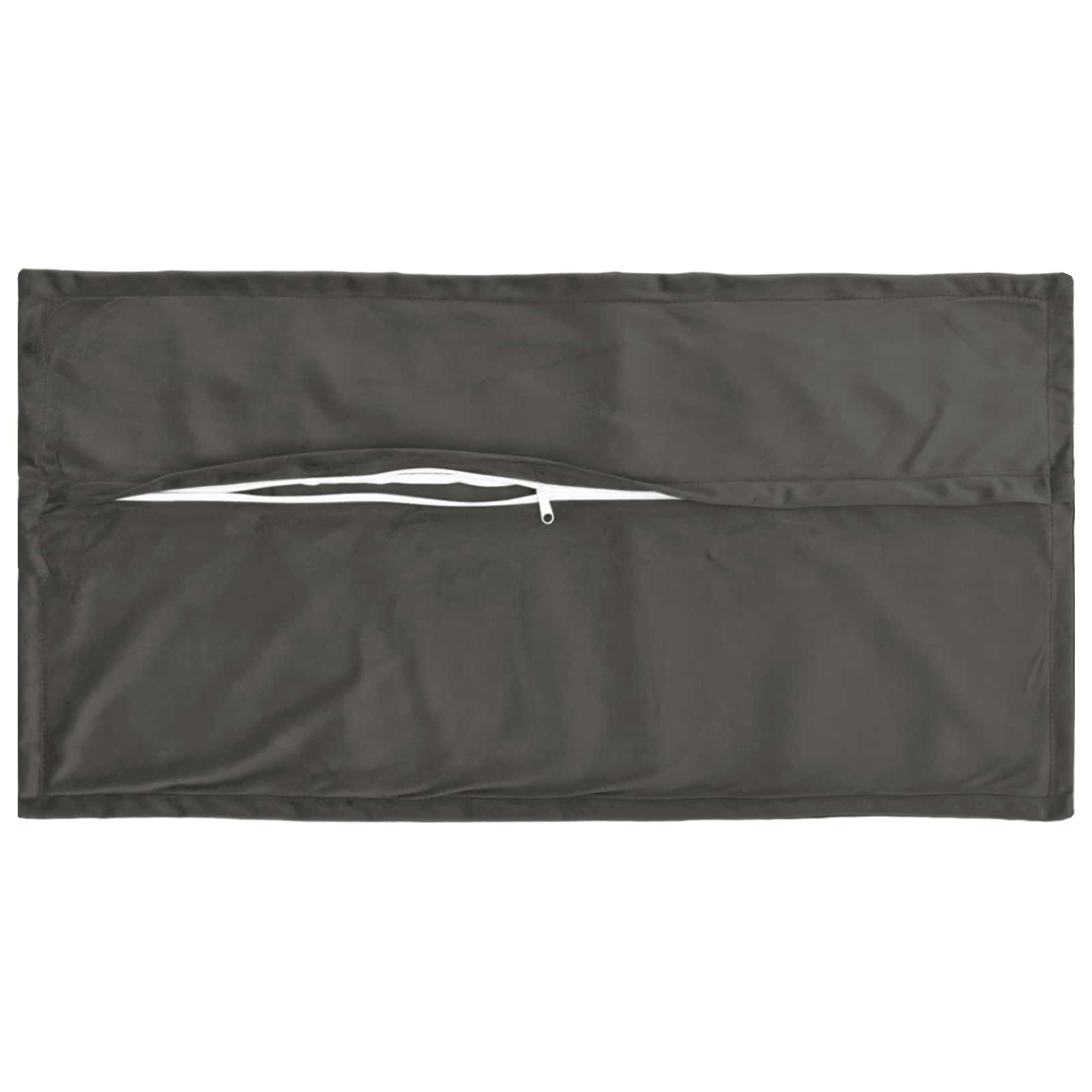 Κάλυμμα Μαξιλαριού 6 pcs HOUTEN Σκούρο Γκρι 40 x 80 cm Βελούδο