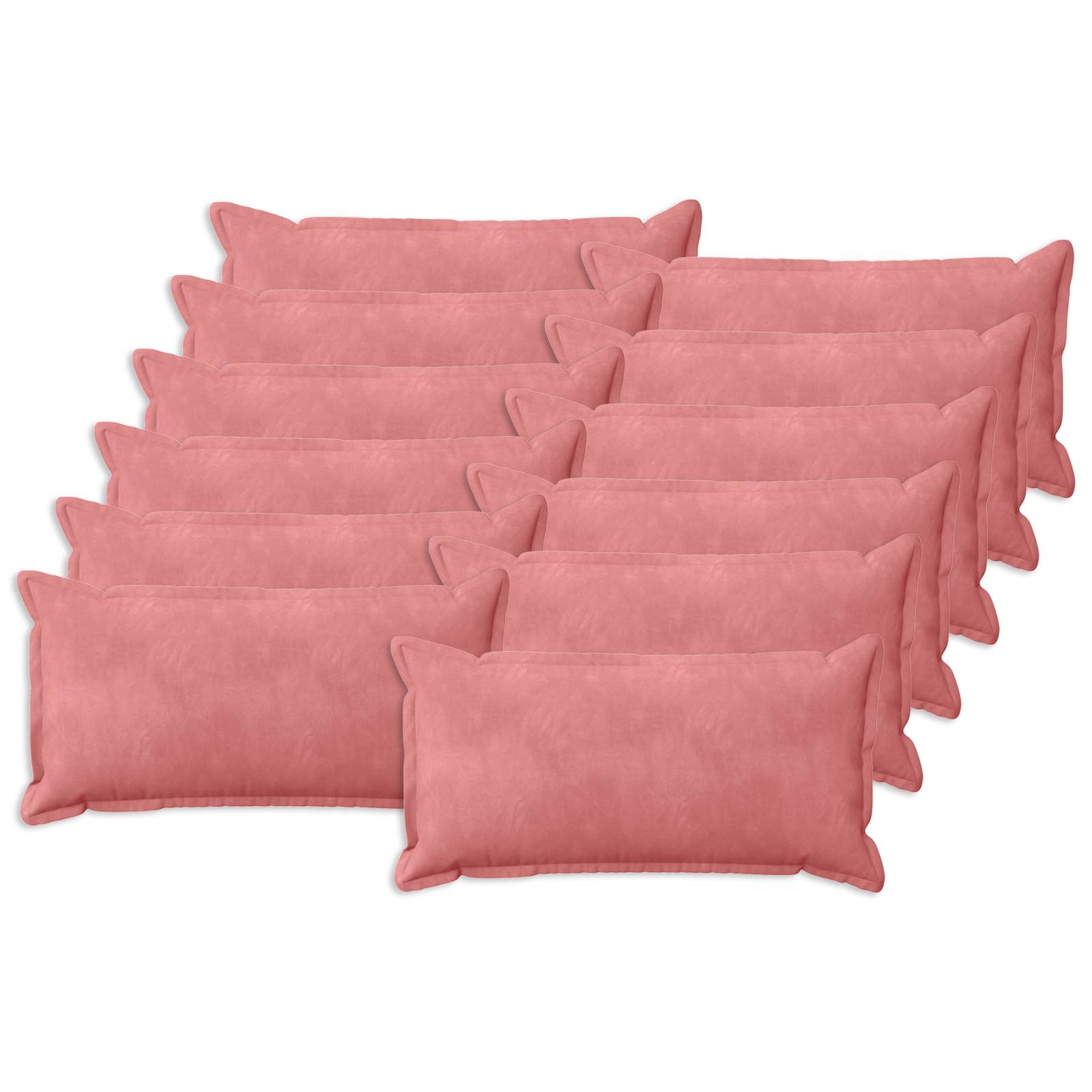 Κάλυμμα Μαξιλαριού 12 pcs HOUTEN Ροζ 40 x 80 cm Βελούδο