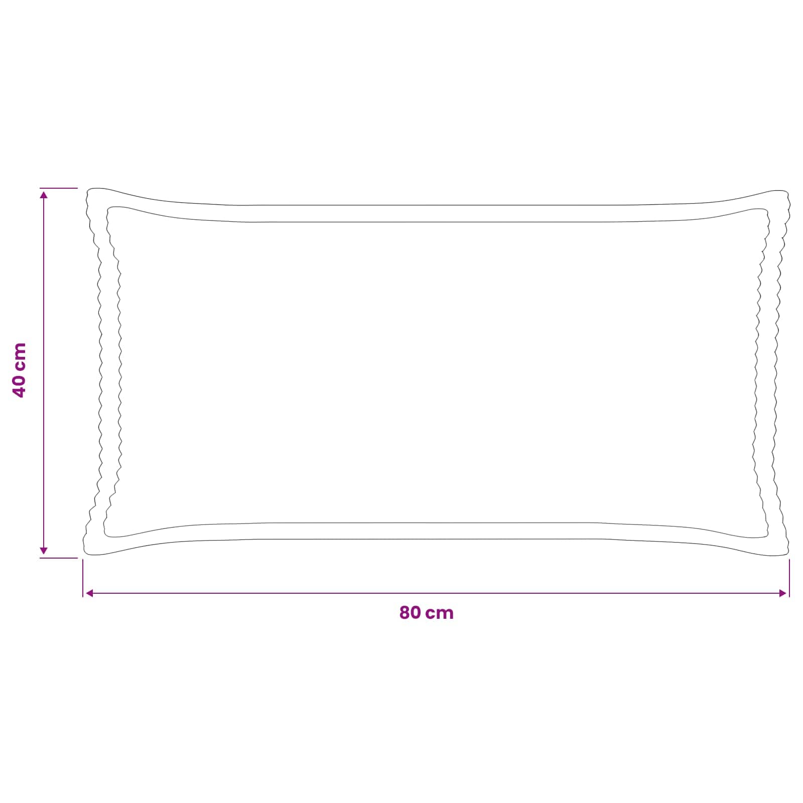 Κάλυμμα Μαξιλαριού 2 τμχ. HOUTEN Σκούρο Γκρι 40 x 80 cm - Pakobazaar