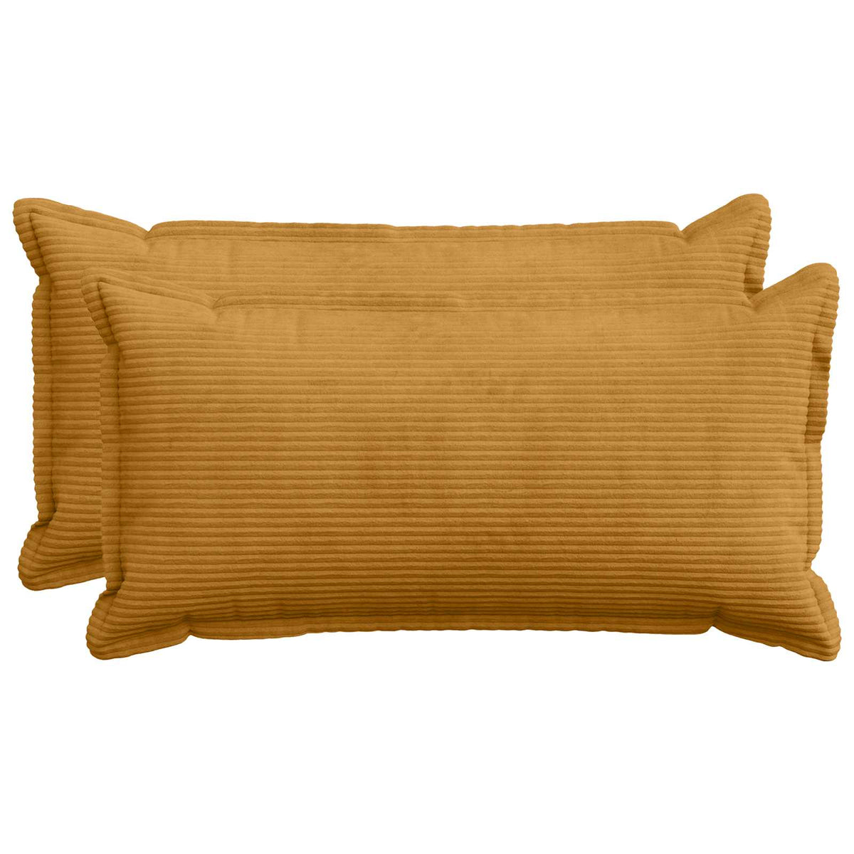 Κάλυμμα Μαξιλαριού 2 τμχ. HOUTEN Κίτρινο 40 x 80 cm κορντουρόι
