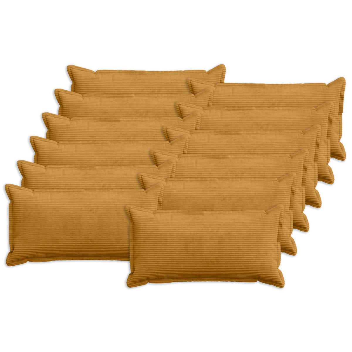 Κάλυμμα Μαξιλαριού 12 τμχ. HOUTEN Κίτρινο 40 x 80 cm κορντουρόι - Pakobazaar