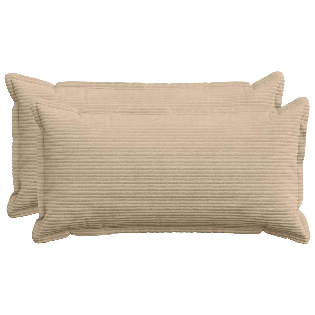Κάλυμμα Μαξιλαριού 2 τμχ. HOUTEN Taupe 40 x 80 cm κορντουρόι