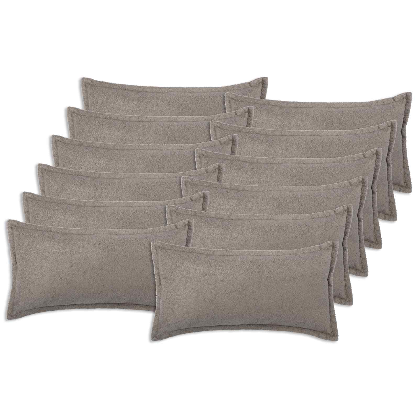 Κάλυμμα Μαξιλαριού 12 pcs HOUTEN Ανοιχτό γκρι 40 x 80 cm - Pakobazaar