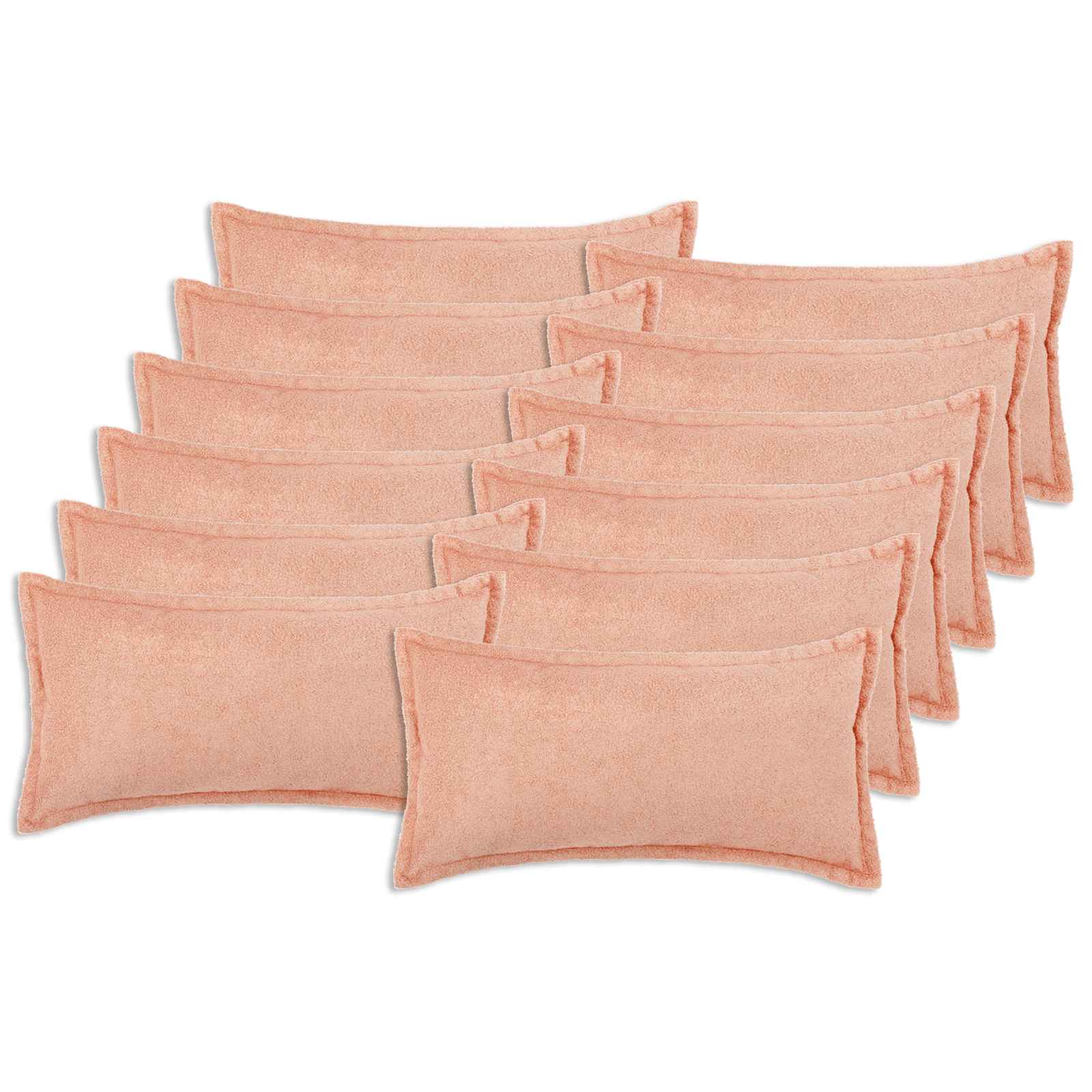 Κάλυμμα Μαξιλαριού 12 pcs HOUTEN Ροζ 40 x 80 cm Μπουκλέ - Pakobazaar