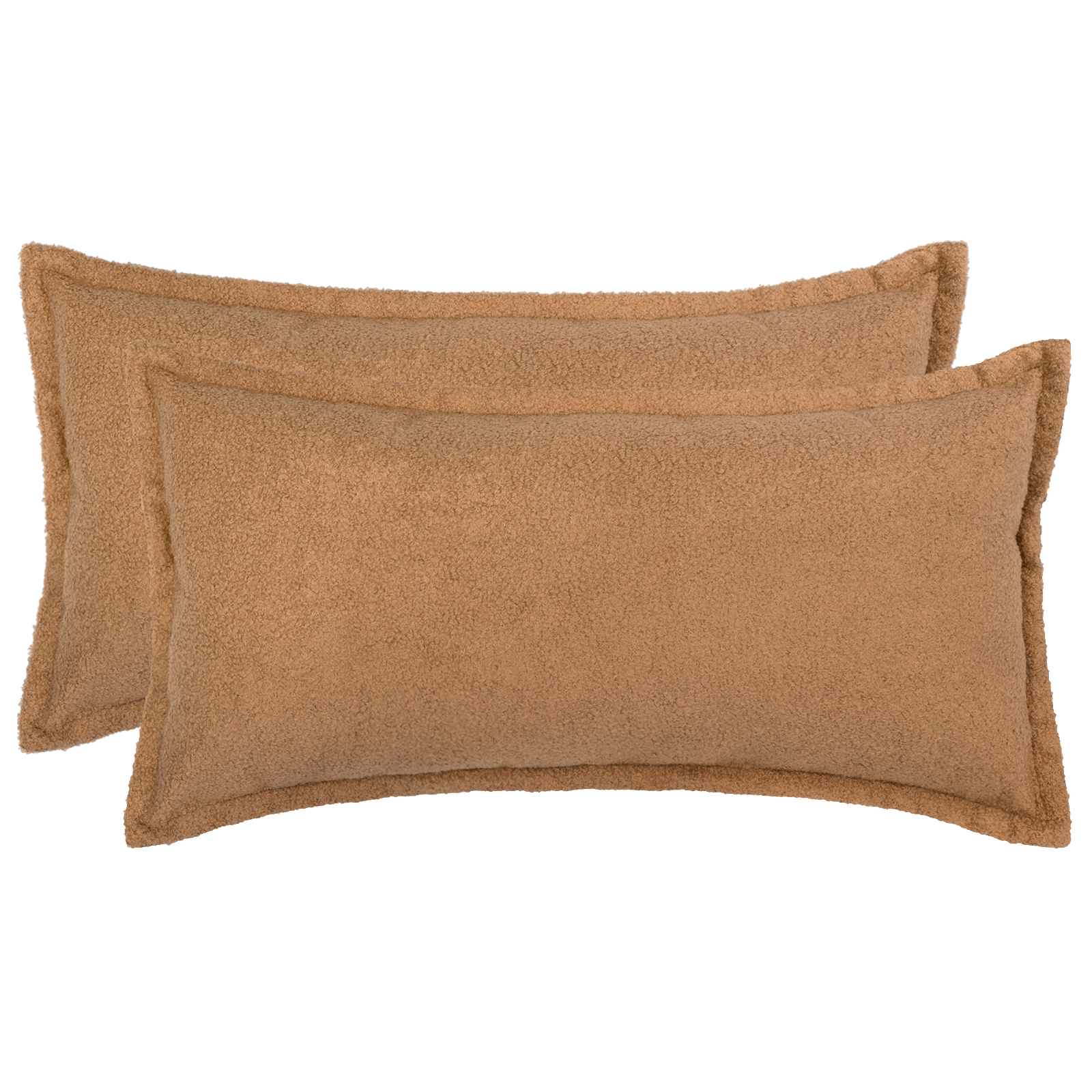 Κάλυμμα Μαξιλαριού 2 pcs HOUTEN Μπεζ 40 x 80 cm Μπουκλέ - Pakobazaar