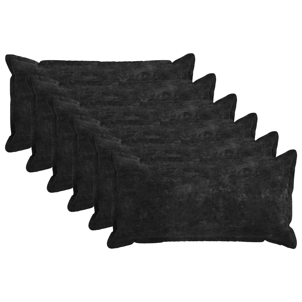 Κάλυμμα Μαξιλαριού 6 τμχ. HOUTEN Ανθρακί 40 x 80 cm