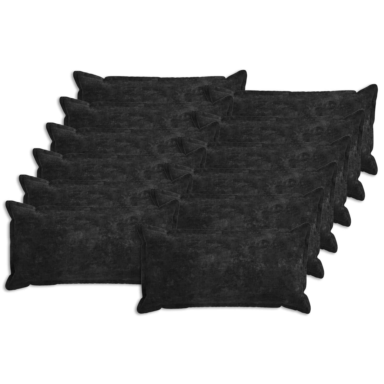 Κάλυμμα Μαξιλαριού 12 τμχ. HOUTEN Ανθρακί 40 x 80 cm - Pakobazaar