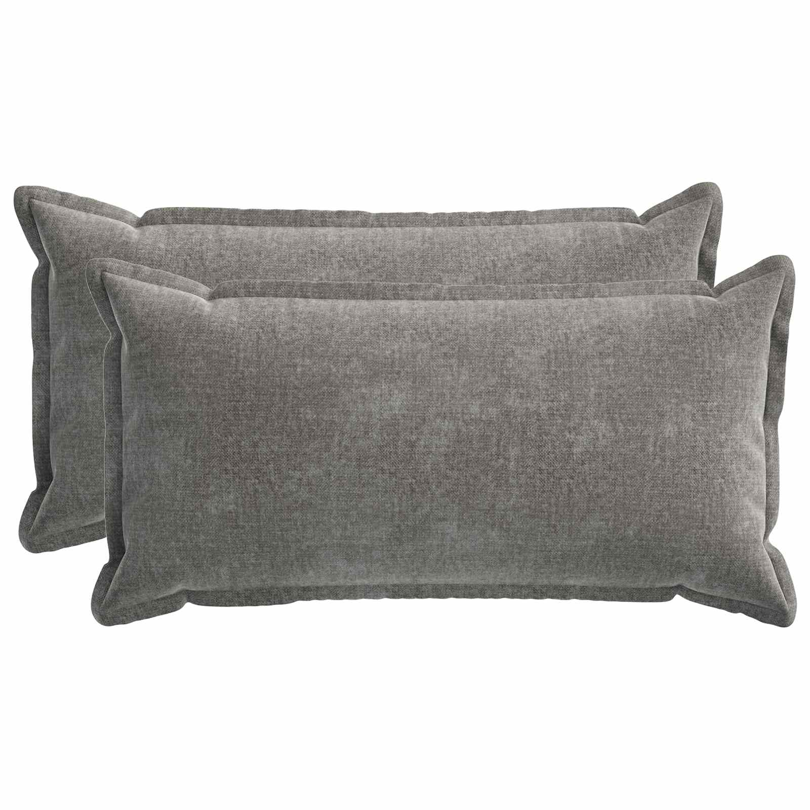 Κάλυμμα Μαξιλαριού 2 pcs HOUTEN Σκούρο Γκρι 40 x 80 cm