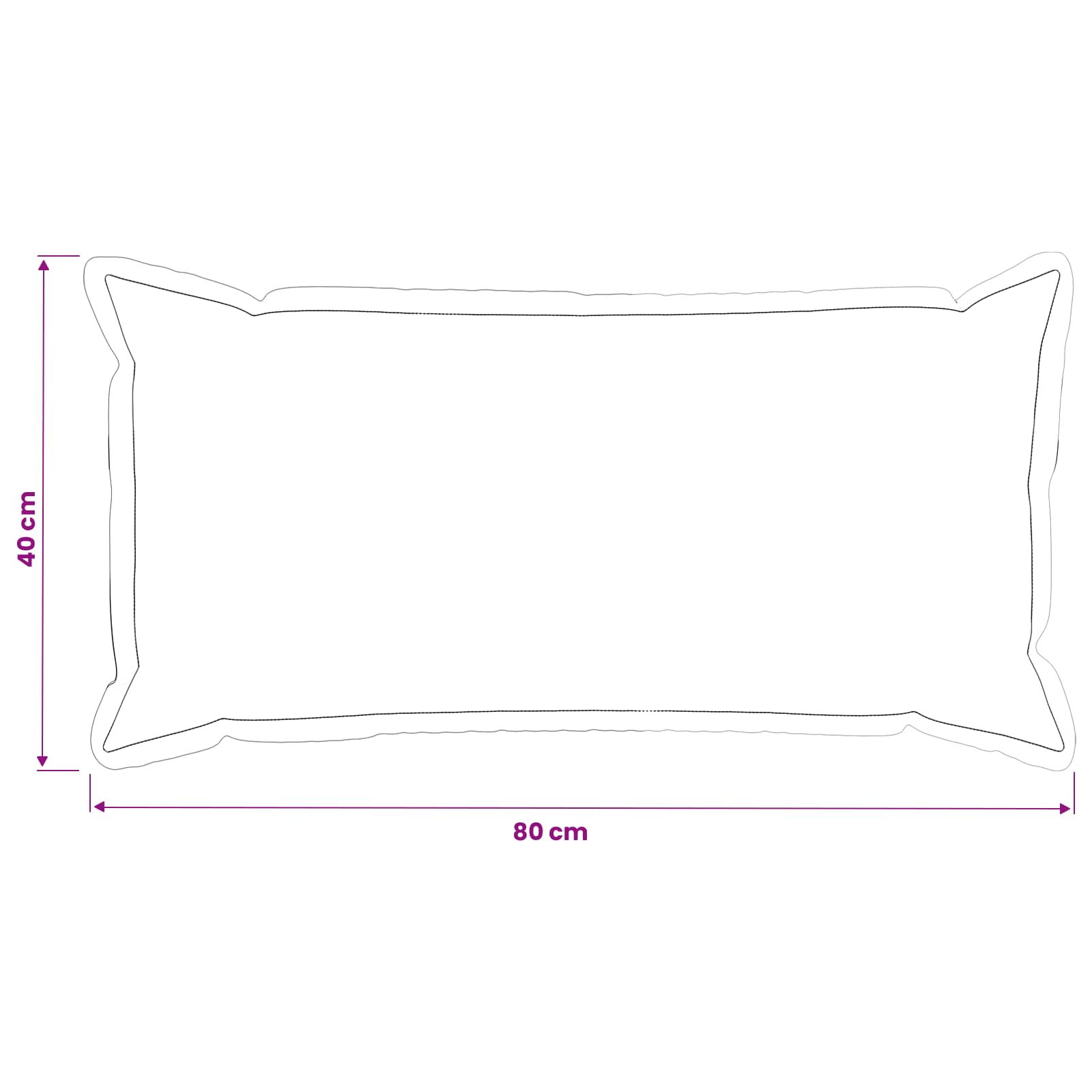 Κάλυμμα Μαξιλαριού 6 τμχ. HOUTEN Σκούρο Γκρι 40 x 80 cm