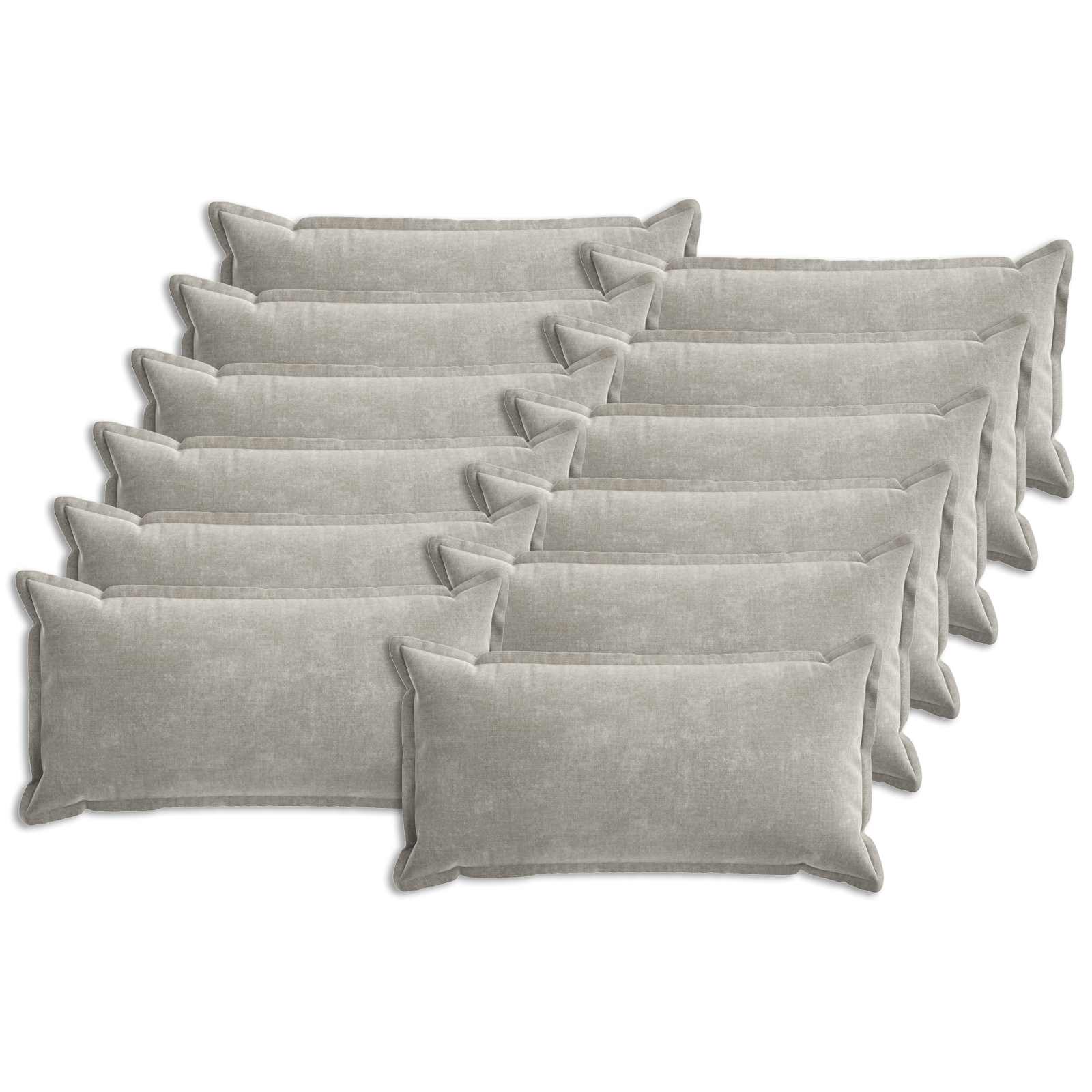 Κάλυμμα Μαξιλαριού 12 pcs HOUTEN Ανοιχτό γκρι 40 x 80 cm