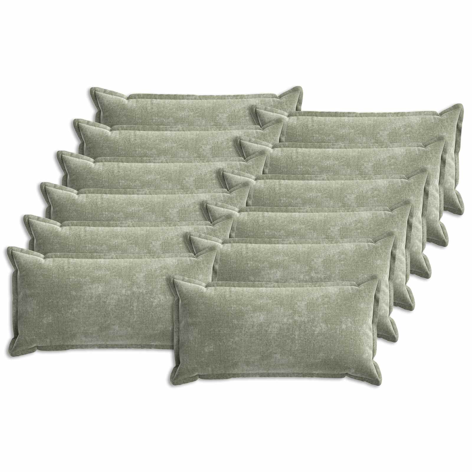 Κάλυμμα Μαξιλαριού 12 pcs HOUTEN Πράσινο 40 x 80 cm