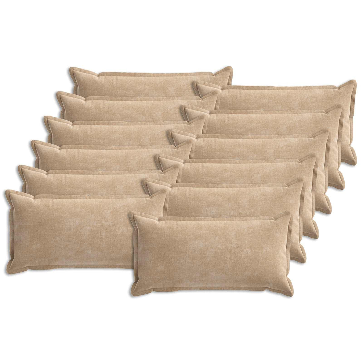 Κάλυμμα Μαξιλαριού 12 τμχ. HOUTEN Taupe 40 x 80 cm - Pakobazaar