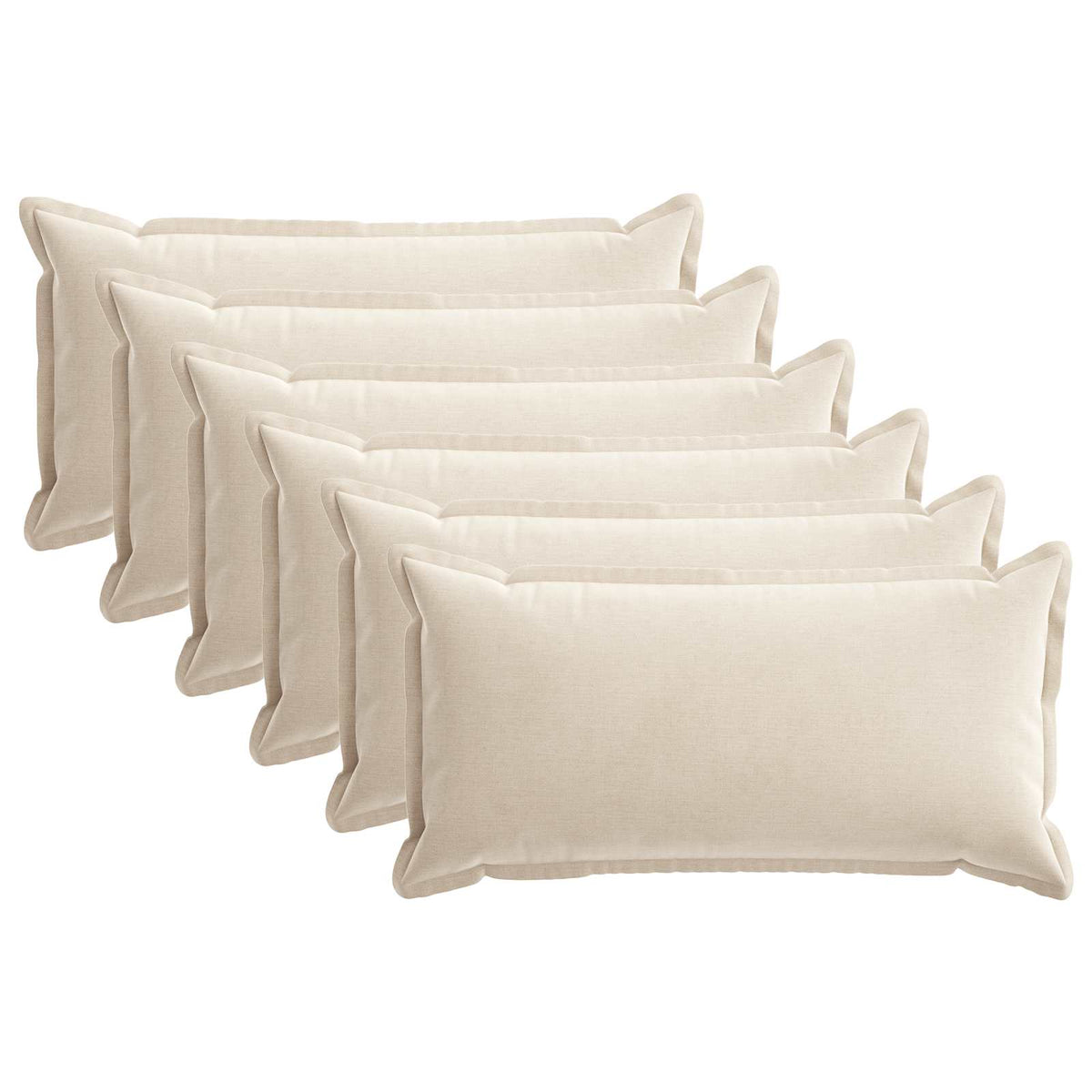 Κάλυμμα Μαξιλαριού 6 τμχ. HOUTEN Κρεμ 40 x 80 cm - Pakobazaar