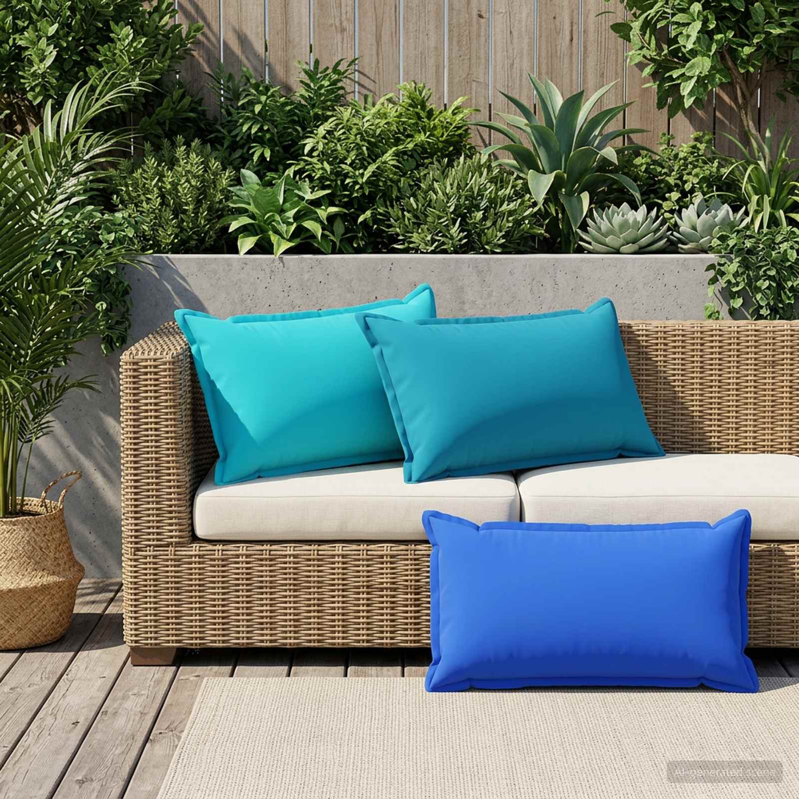 Κάλυμμα Μαξιλαριού 6 τμχ. HOUTEN Βασιλικό Μπλε 40 x 80 cm