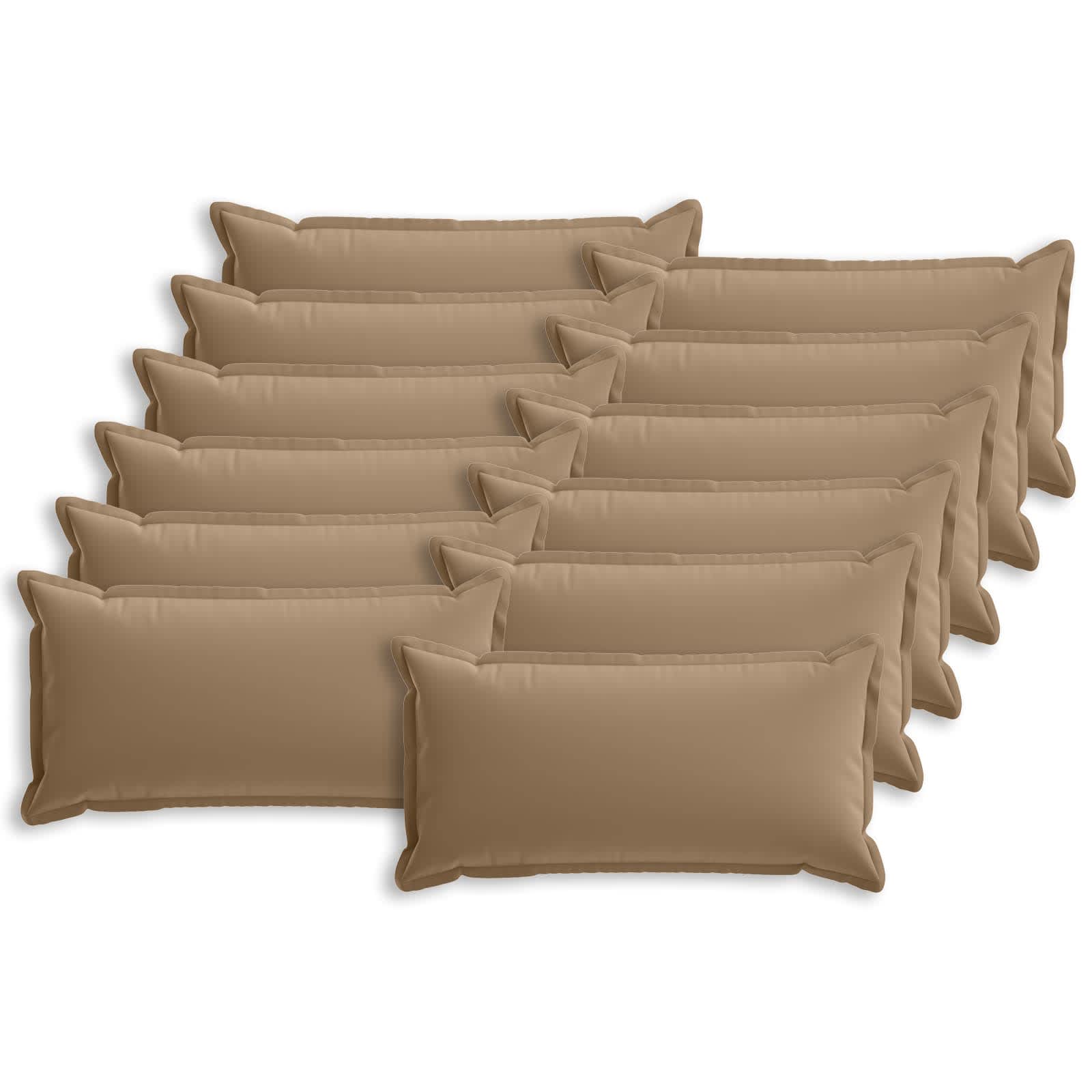 Κάλυμμα Μαξιλαριού 12 τμχ. HOUTEN Taupe 40 x 80 cm Πολυεστέρας