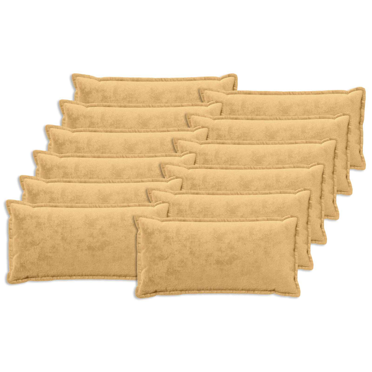 Κάλυμμα Μαξιλαριού 12 τμχ. HOUTEN Taupe 40 x 80 cm Φανέλα - Pakobazaar