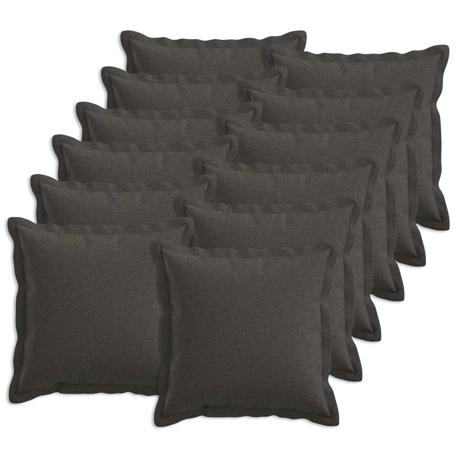 Κάλυμμα Μαξιλαριού 12 pcs HOUTEN Σκούρο Γκρι 45 x 45 cm
