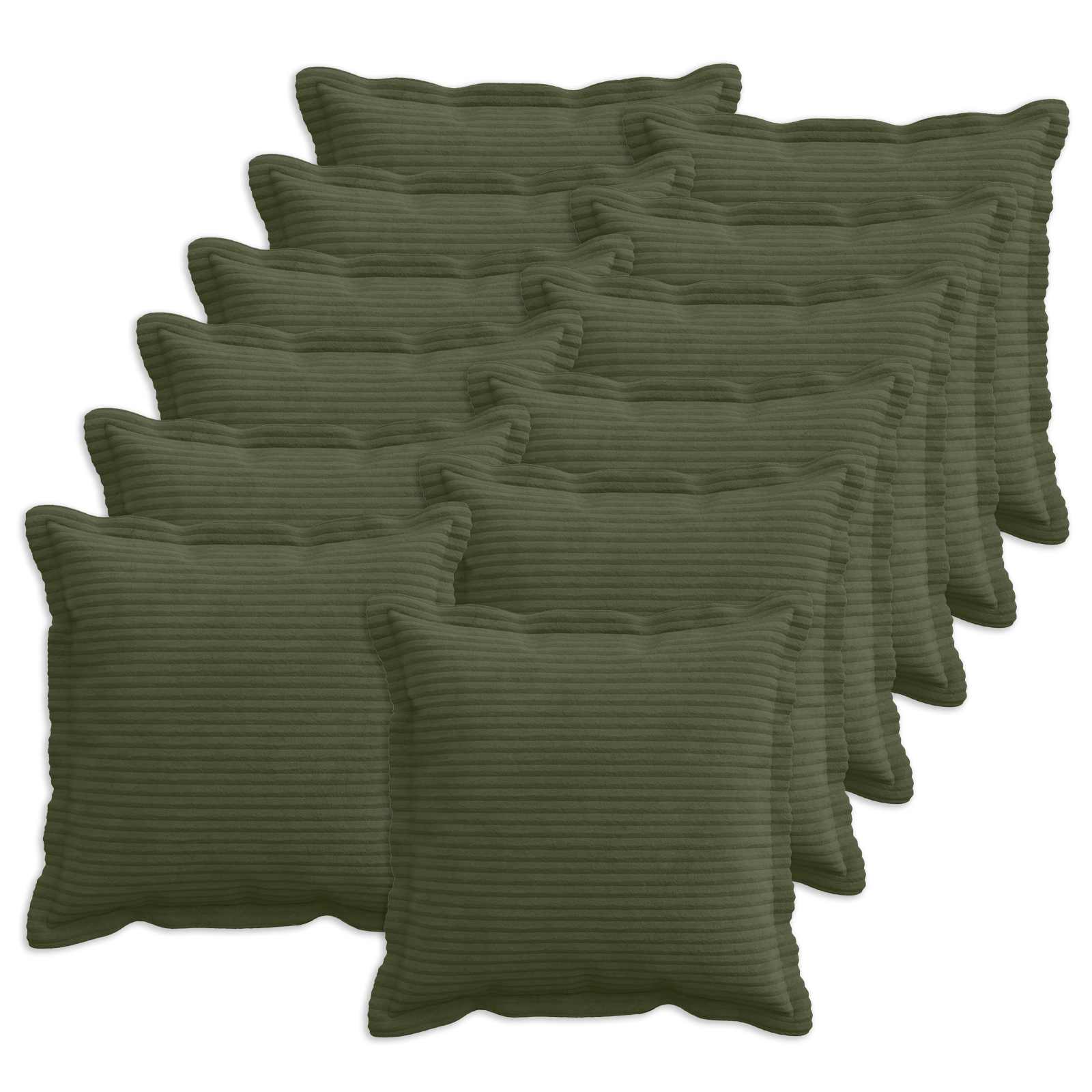 Κάλυμμα Μαξιλαριού 12 τμχ. HOUTEN Πράσινο 45 x 45 cm κορντουρόι - Pakobazaar