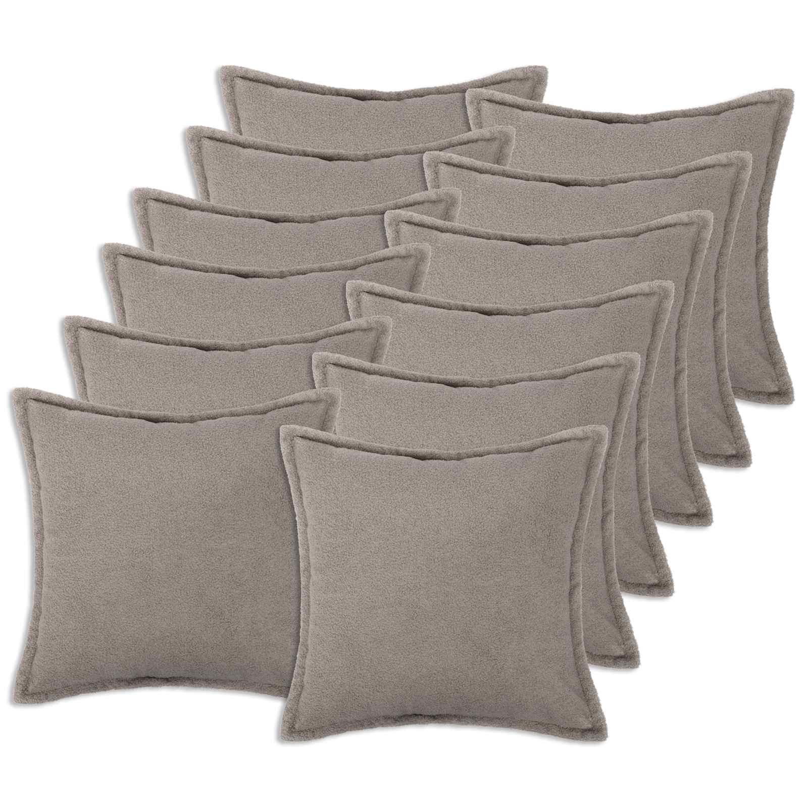 Κάλυμμα Μαξιλαριού 12 pcs HOUTEN Ανοιχτό γκρι 45 x 45 cm - Pakobazaar