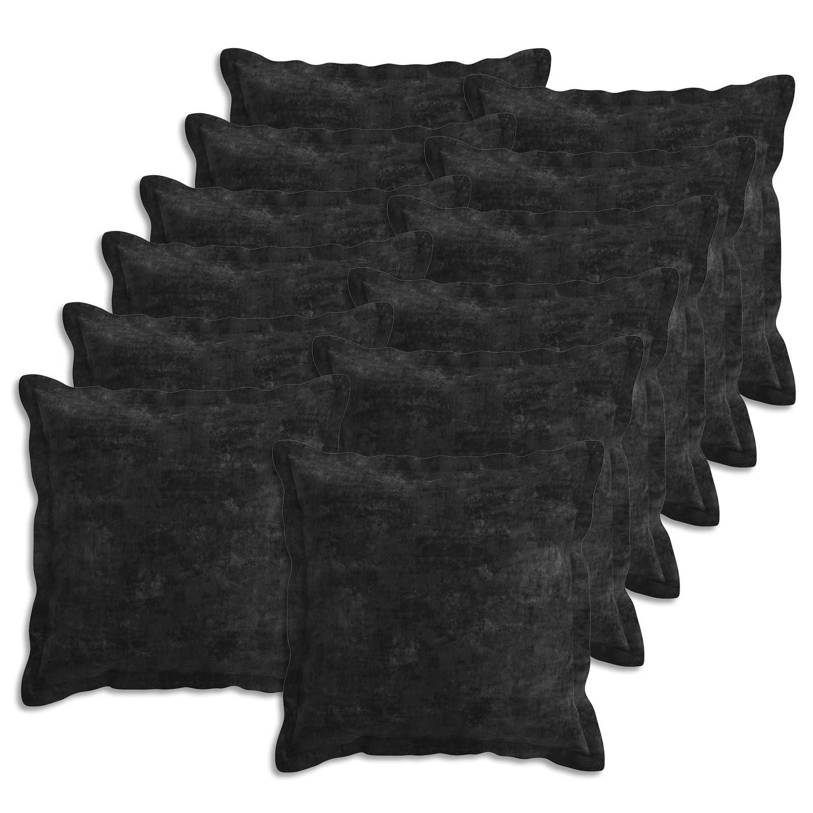 Κάλυμμα Μαξιλαριού 12 τμχ. HOUTEN Ανθρακί 45 x 45 cm - Pakobazaar