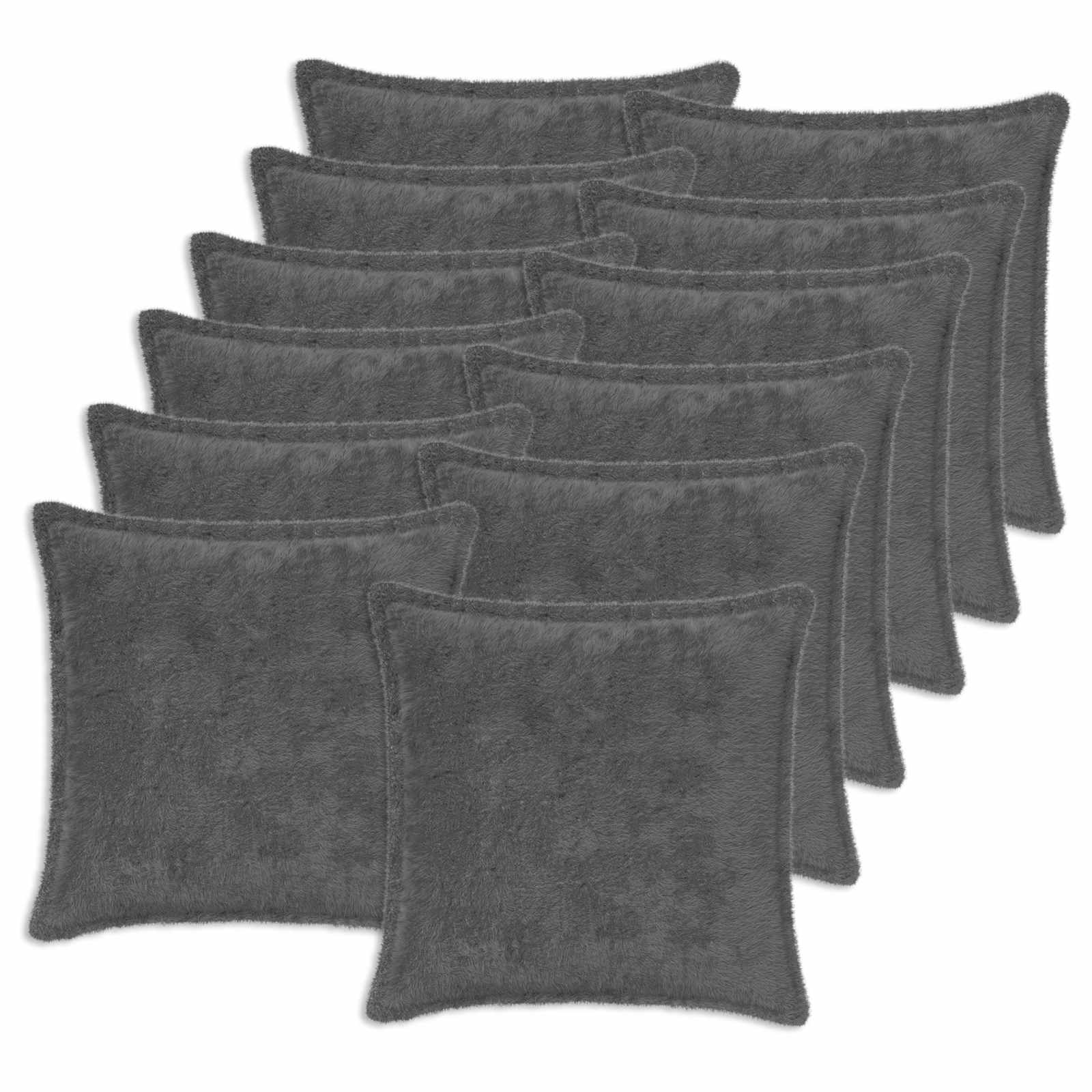 Κάλυμμα Μαξιλαριού 12 τμχ. HOUTEN Σκούρο Γκρι 45 x 45 cm