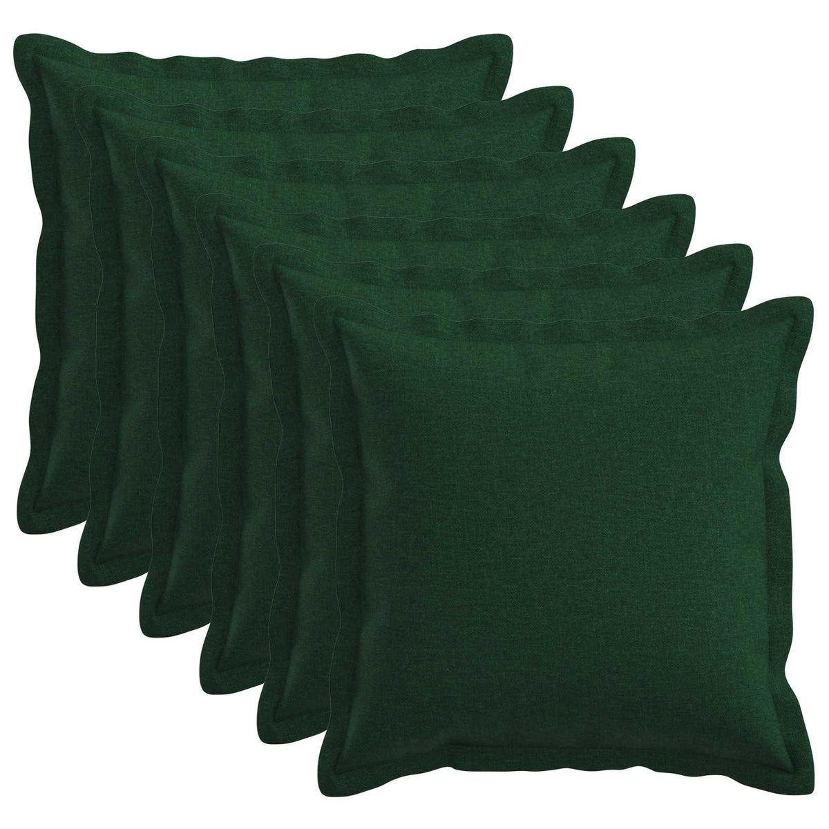 Κάλυμμα Μαξιλαριού 6 pcs HOUTEN Σκούρο Πράσινο 50 x 50 cm