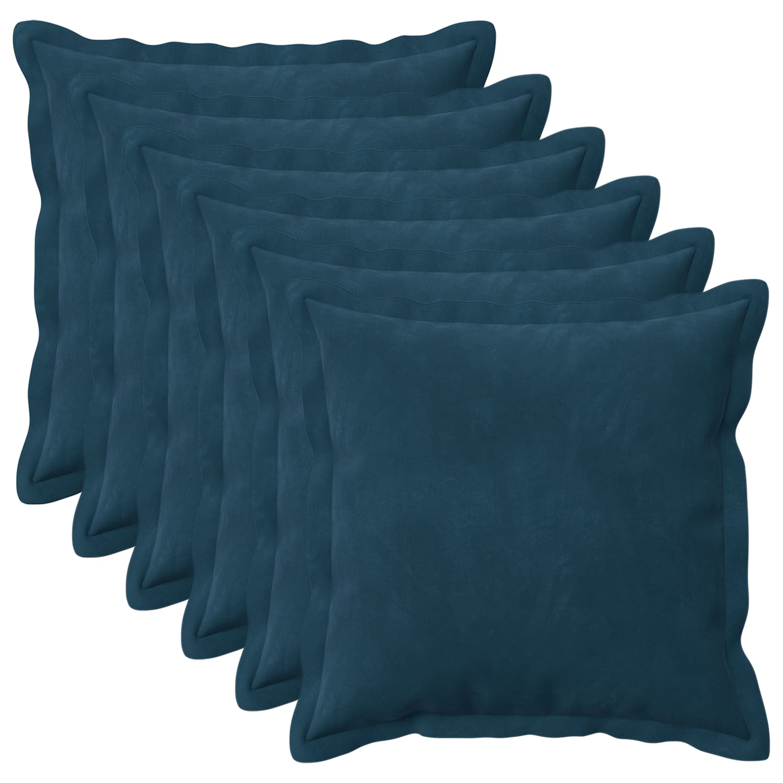 Κάλυμμα Μαξιλαριού 6 pcs HOUTEN Μπλε 50 x 50 cm Βελούδο