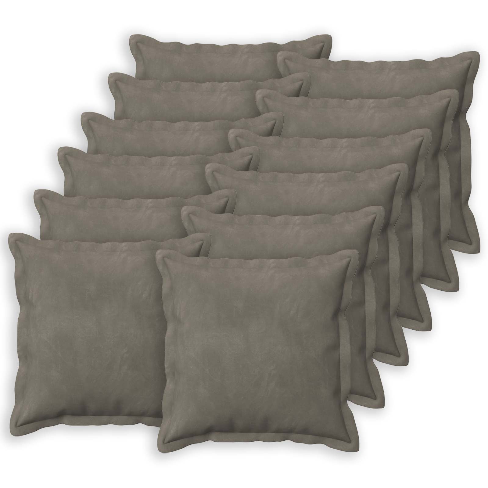 Κάλυμμα Μαξιλαριού 12 pcs HOUTEN Ανοιχτό γκρι 50 x 50 cm - Pakobazaar