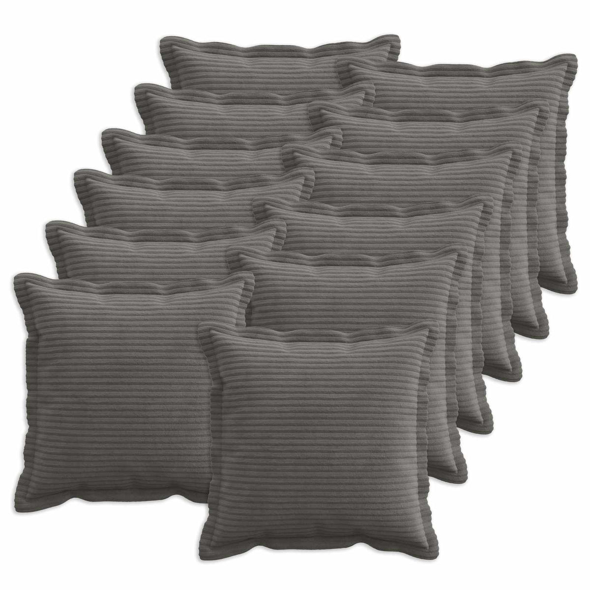 Κάλυμμα Μαξιλαριού 12 τμχ. HOUTEN Σκούρο Γκρι 50 x 50 cm