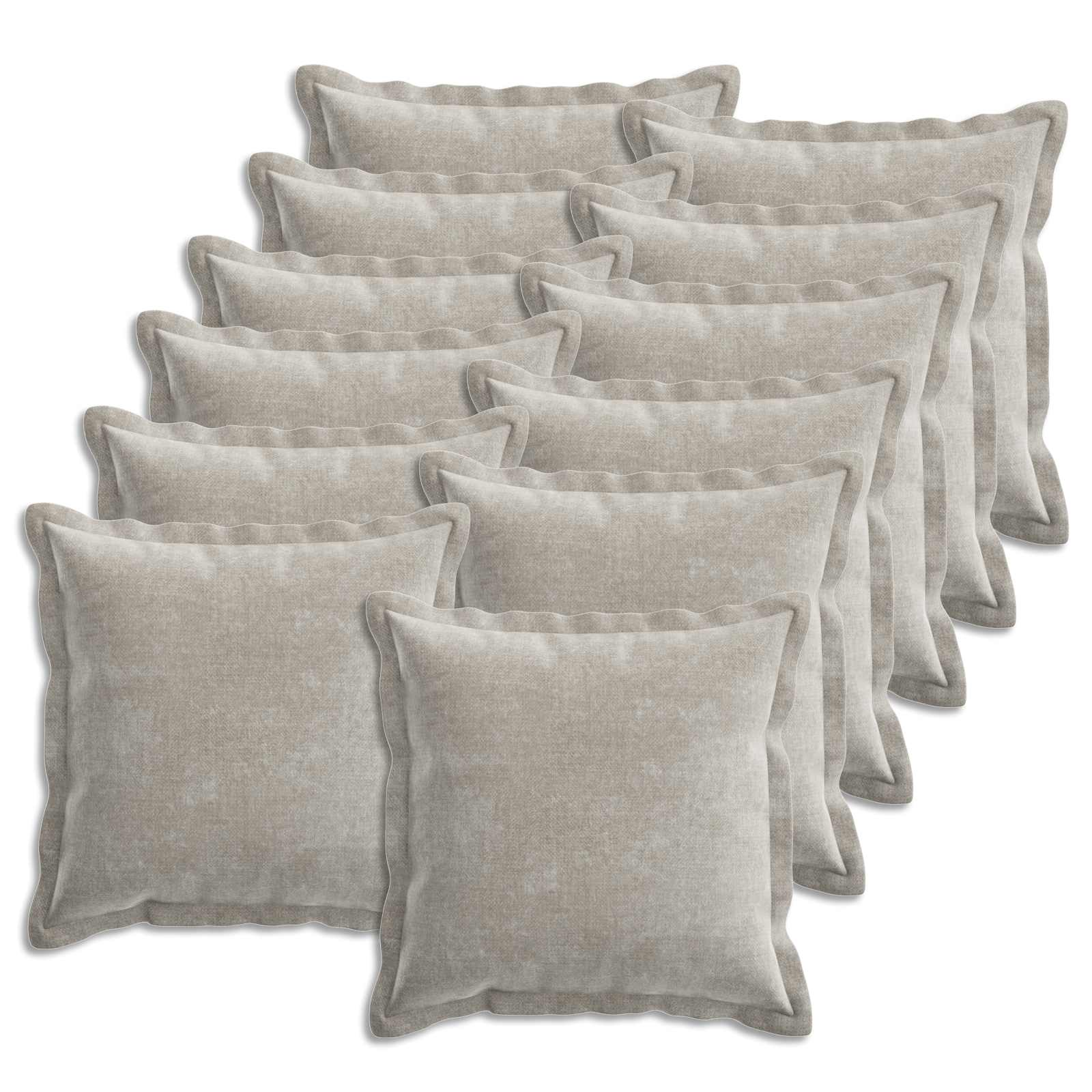 Κάλυμμα Μαξιλαριού 12 pcs HOUTEN Ανοιχτό γκρι 50 x 50 cm
