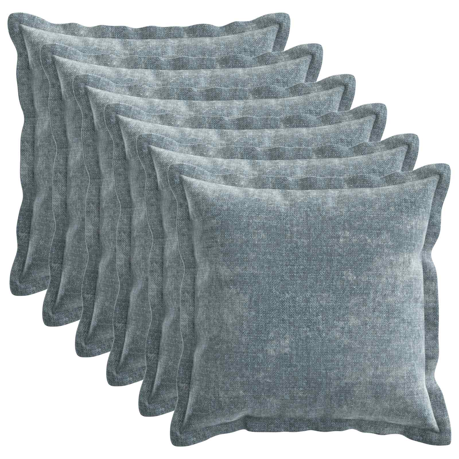 Κάλυμμα Μαξιλαριού 6 pcs HOUTEN Γαλάζιο 50 x 50 cm