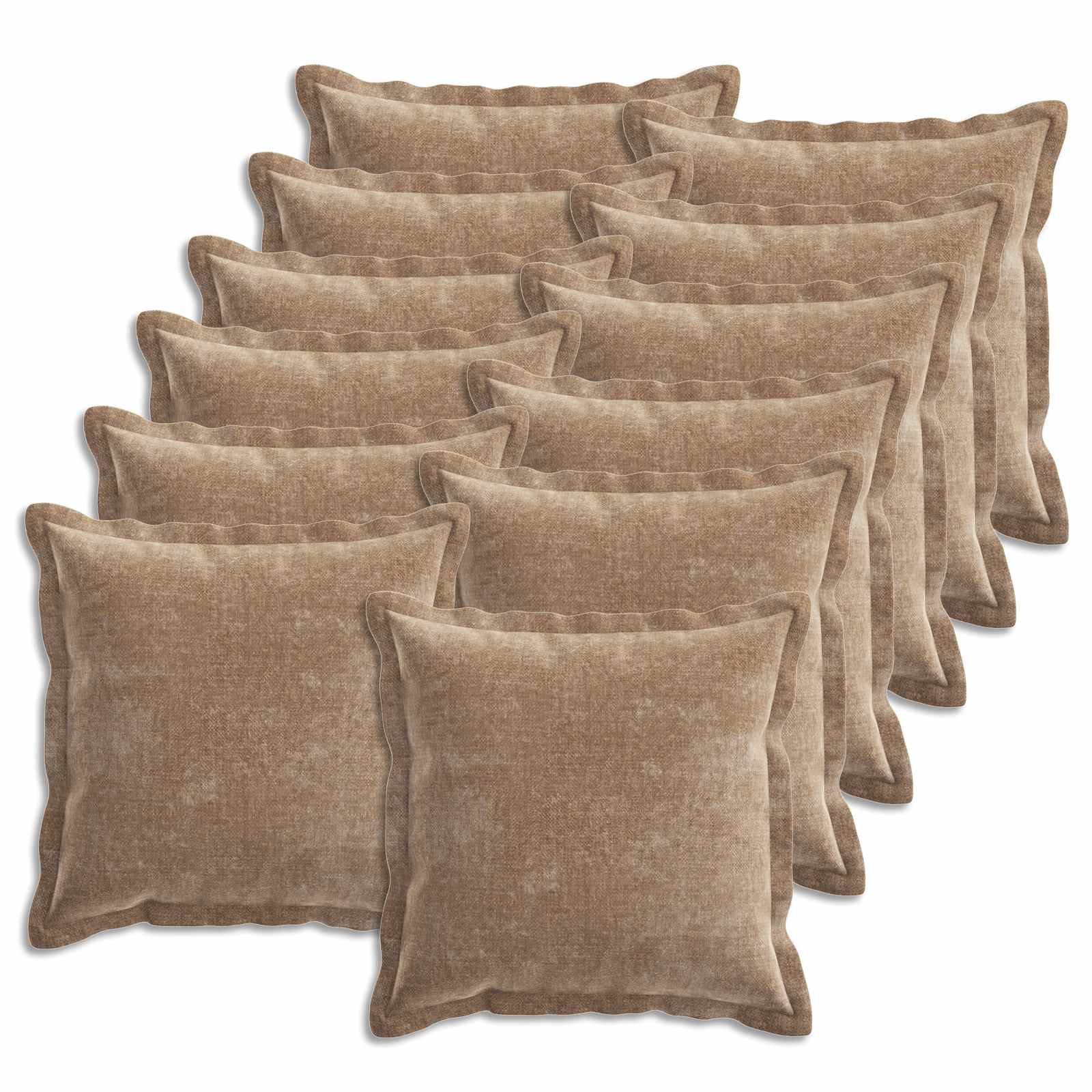 Κάλυμμα Μαξιλαριού 12 pcs HOUTEN Καφέ 50 x 50 cm