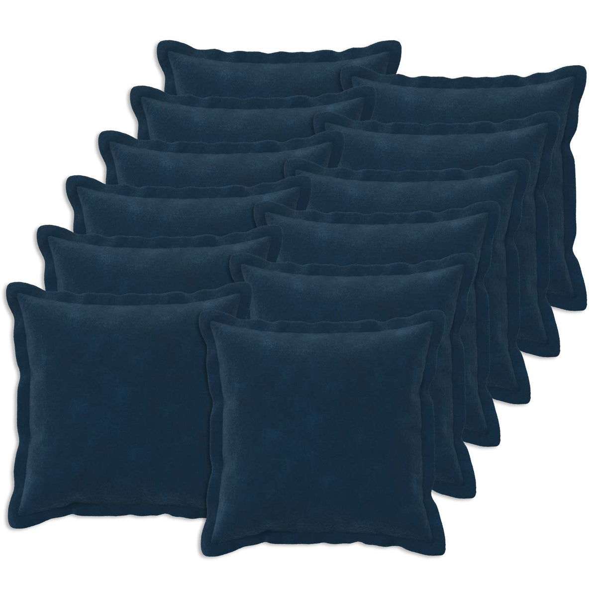 Κάλυμμα Μαξιλαριού 12 pcs HOUTEN Μπλε 50 x 50 cm Μικροΐνες φλις - Pakobazaar