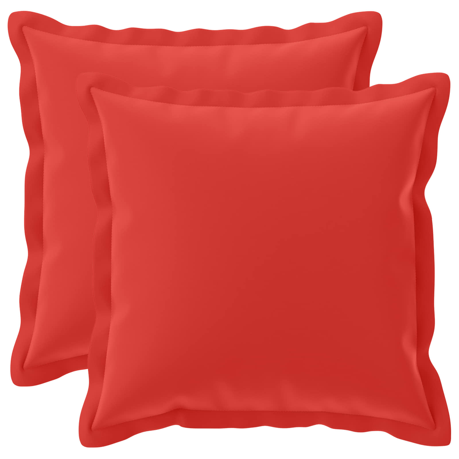 Κάλυμμα Μαξιλαριού 2 τμχ. HOUTEN Κόκκινο 50 x 50 cm Πολυεστέρας - Pakobazaar