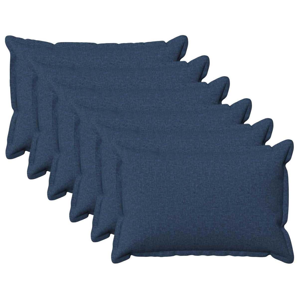 Κάλυμμα Μαξιλαριού 6 pcs HOUTEN Μπλε 50 x 70 cm Ψεύτικο Λινό - Pakobazaar