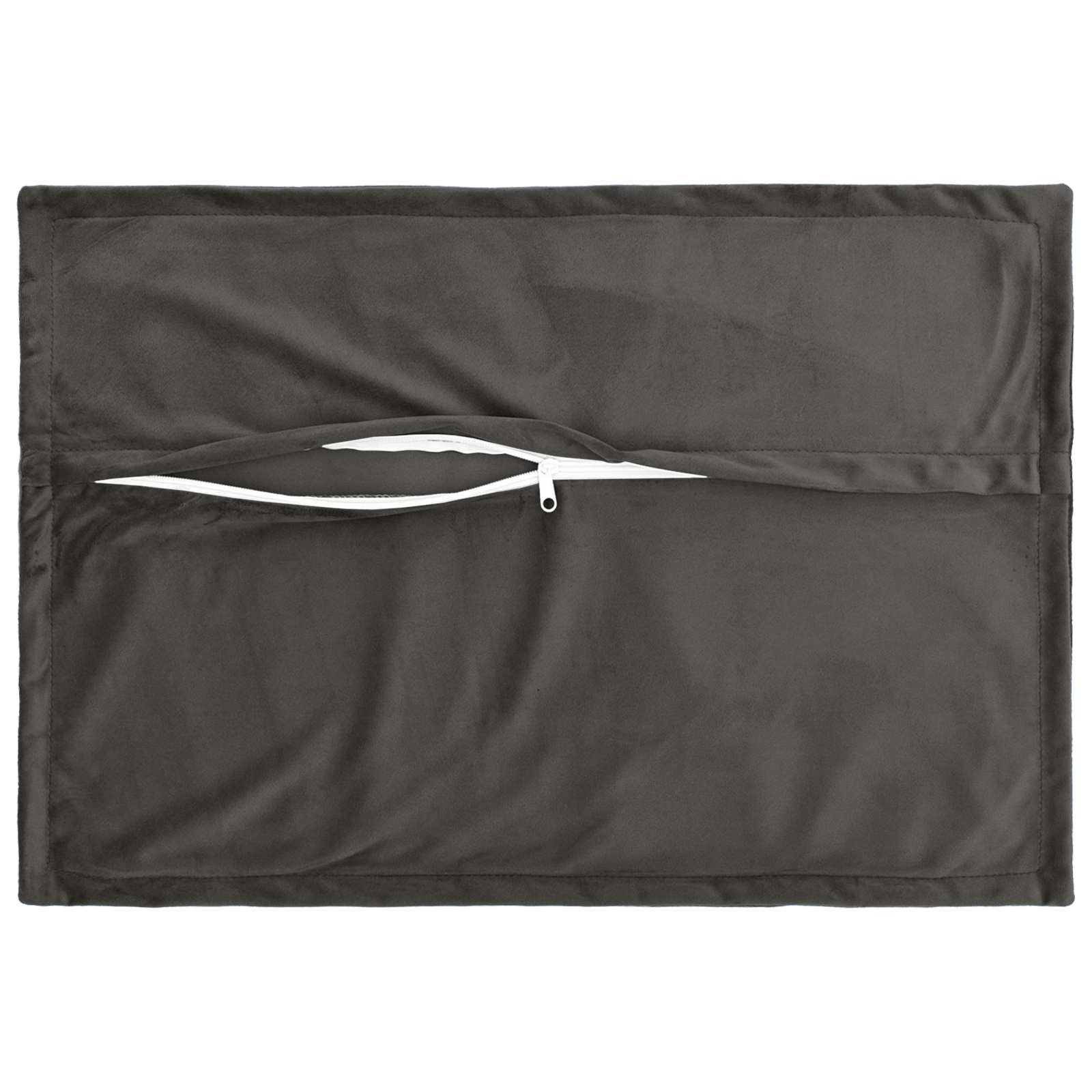 Κάλυμμα Μαξιλαριού 2 pcs HOUTEN Σκούρο Γκρι 50 x 70 cm Βελούδο