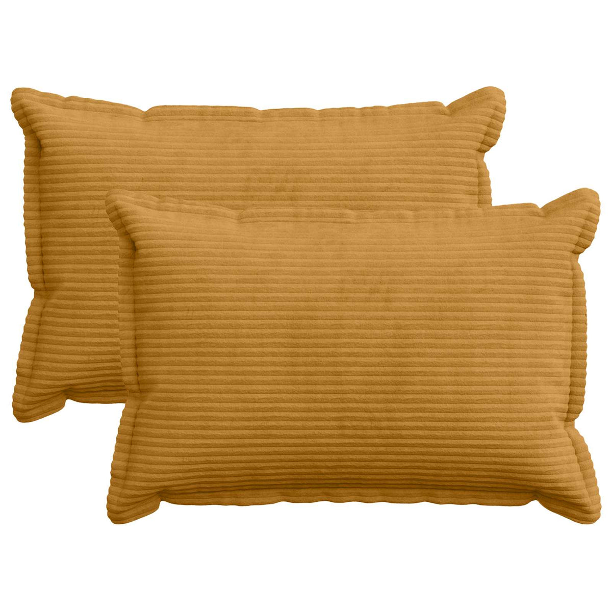 Κάλυμμα Μαξιλαριού 2 τμχ. HOUTEN Κίτρινο 50 x 70 cm κορντουρόι