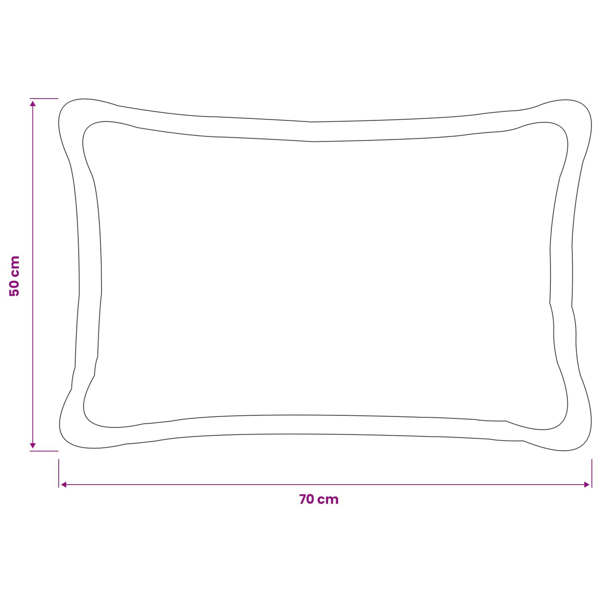Κάλυμμα Μαξιλαριού 6 pcs HOUTEN Σκούρο Πράσινο 50 x 70 cm - Pakobazaar