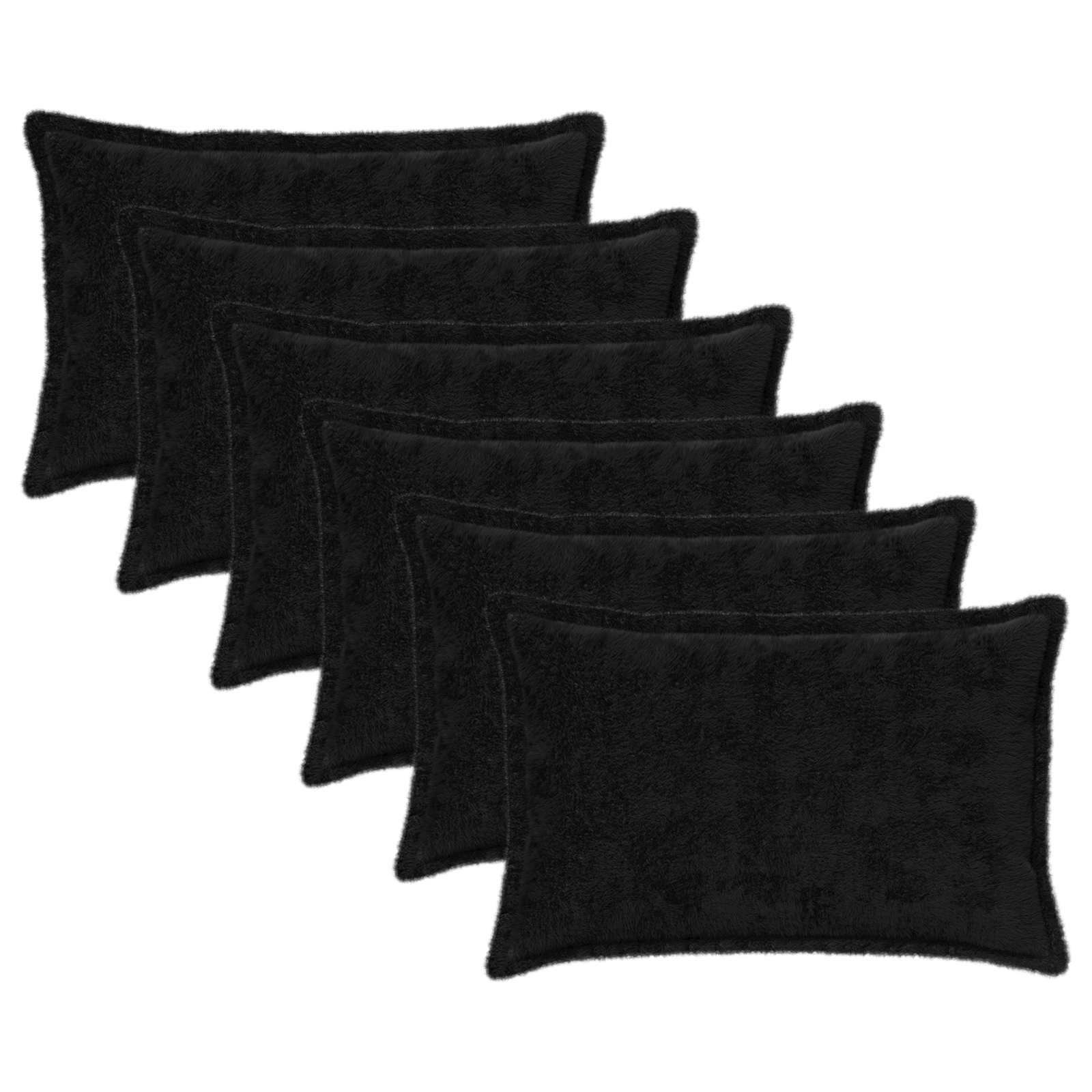 Κάλυμμα Μαξιλαριού 6 τμχ. HOUTEN Μαύρο 50 x 70 cm - Pakobazaar