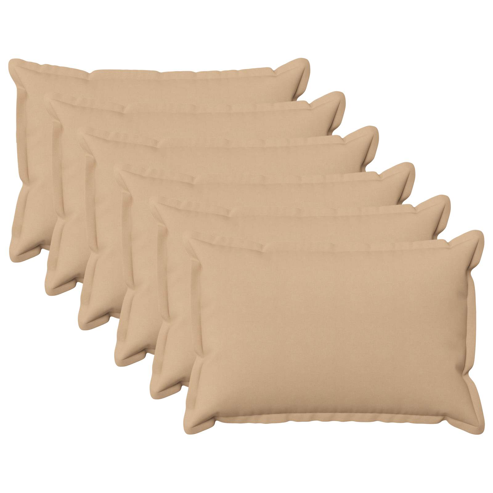Κάλυμμα Μαξιλαριού 6 pcs HOUTEN Κρεμ 50 x 75 cm Ψεύτικο Λινό