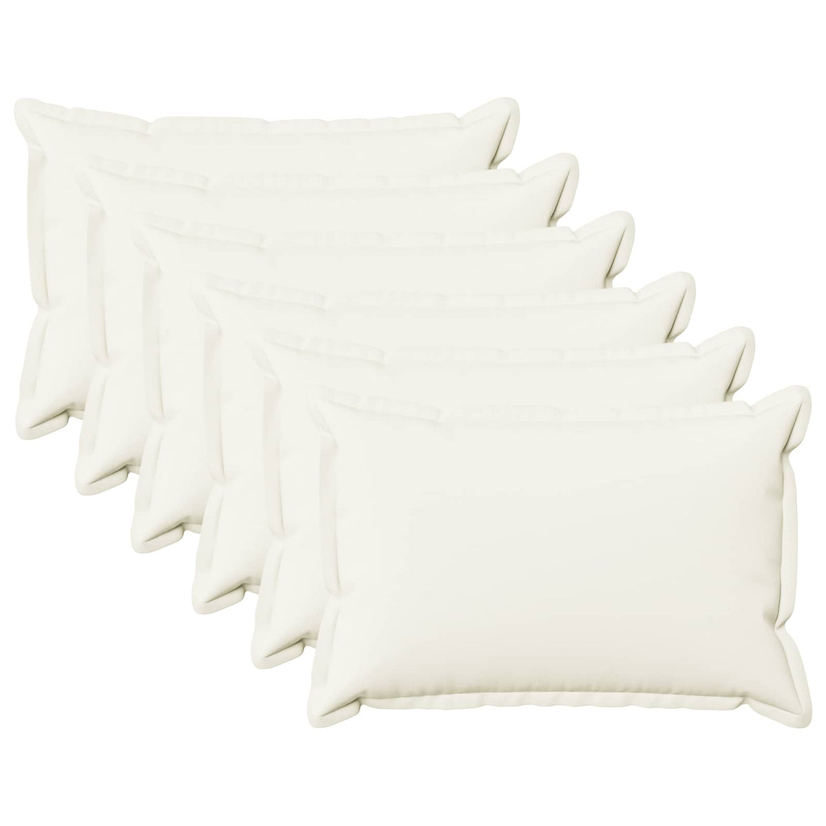 Κάλυμμα Μαξιλαριού 6 pcs HOUTEN Λευκό 50 x 75 cm Ψεύτικο Λινό