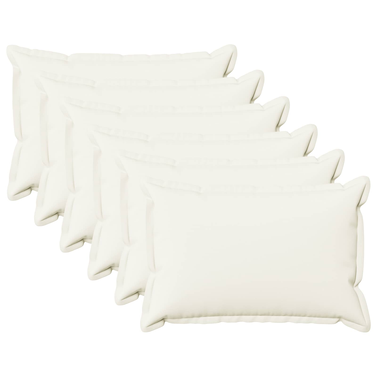 Κάλυμμα Μαξιλαριού 6 pcs HOUTEN Λευκό 50 x 75 cm Ψεύτικο Λινό