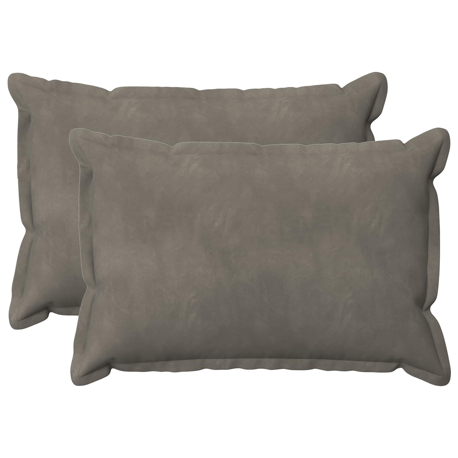 Κάλυμμα Μαξιλαριού 2 pcs HOUTEN Ανοιχτό γκρι 50 x 75 cm Βελούδο