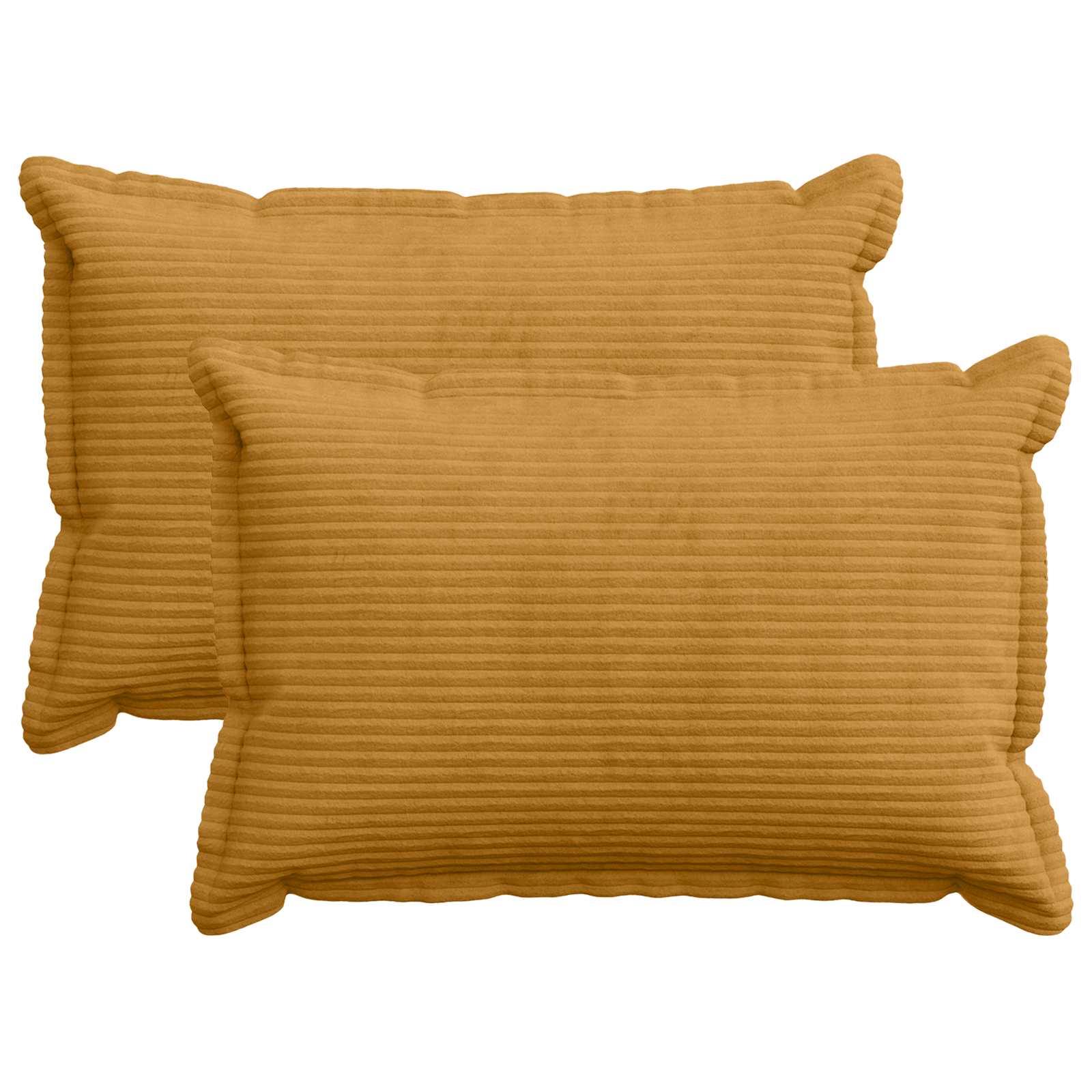 Κάλυμμα Μαξιλαριού 2 τμχ. HOUTEN Κίτρινο 50 x 75 cm κορντουρόι - Pakobazaar
