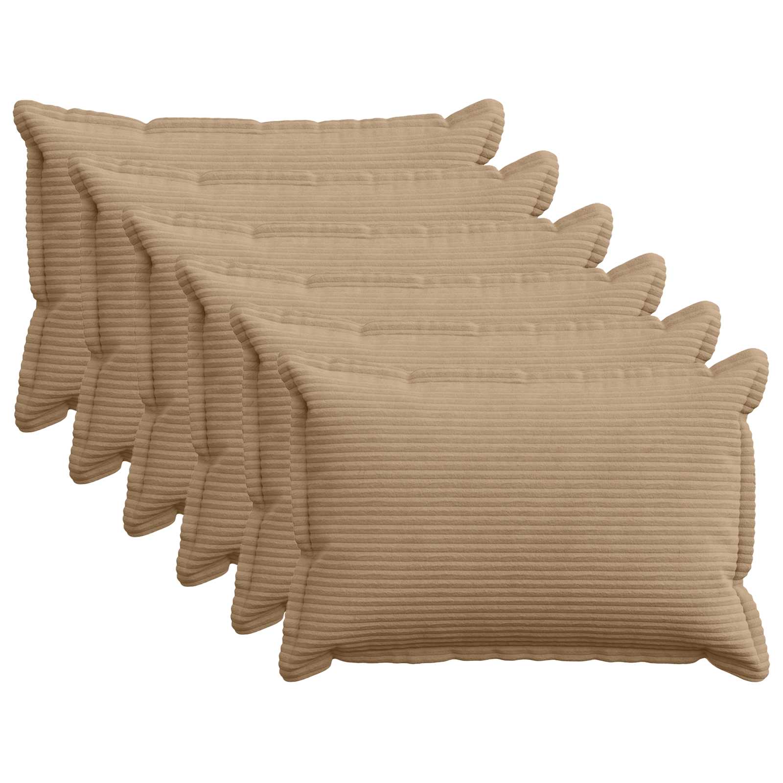 Κάλυμμα Μαξιλαριού 6 τμχ. HOUTEN Καφέ 50 x 75 cm κορντουρόι