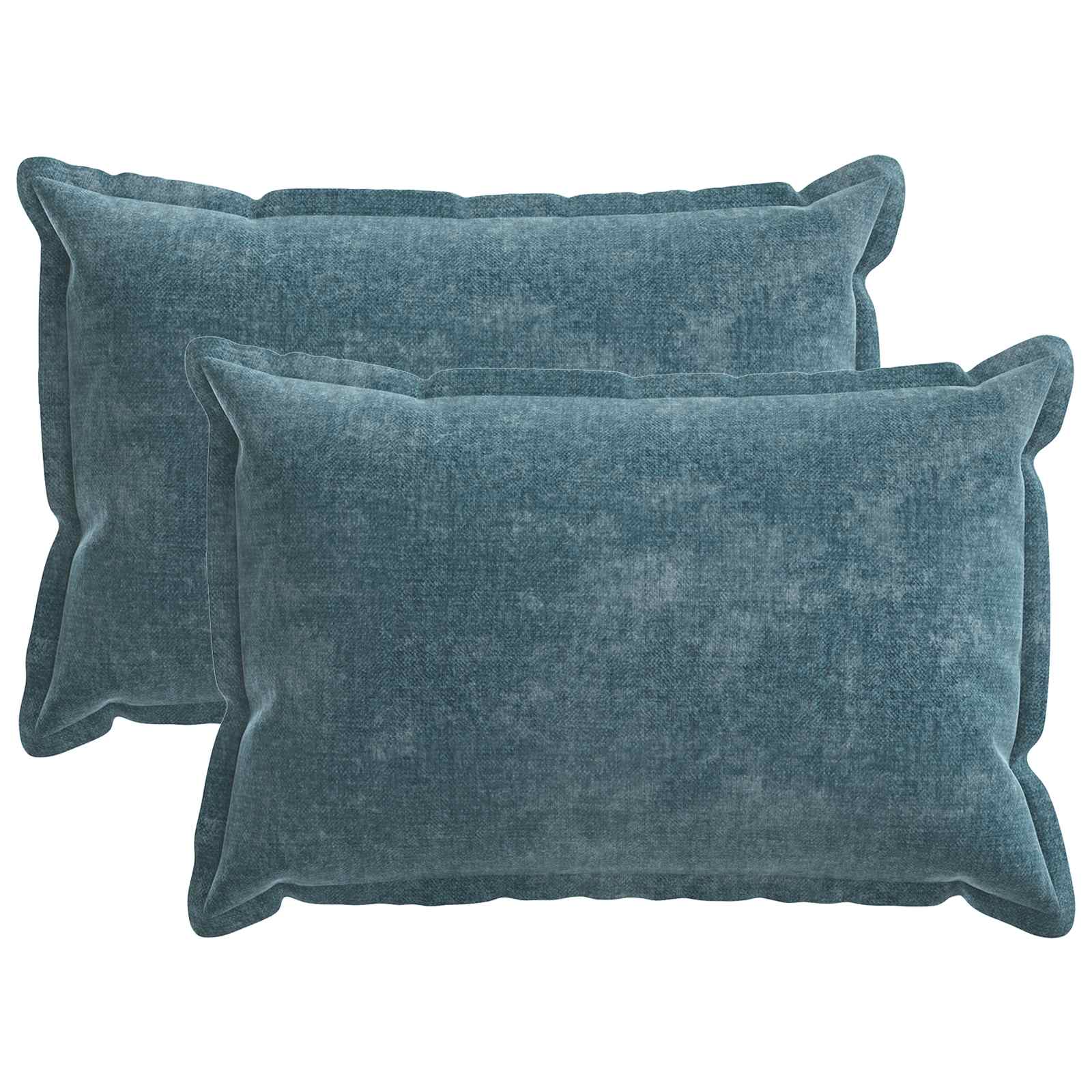 Κάλυμμα Μαξιλαριού 2 pcs HOUTEN Μπλε 50 x 75 cm Ύφασμα Chenille