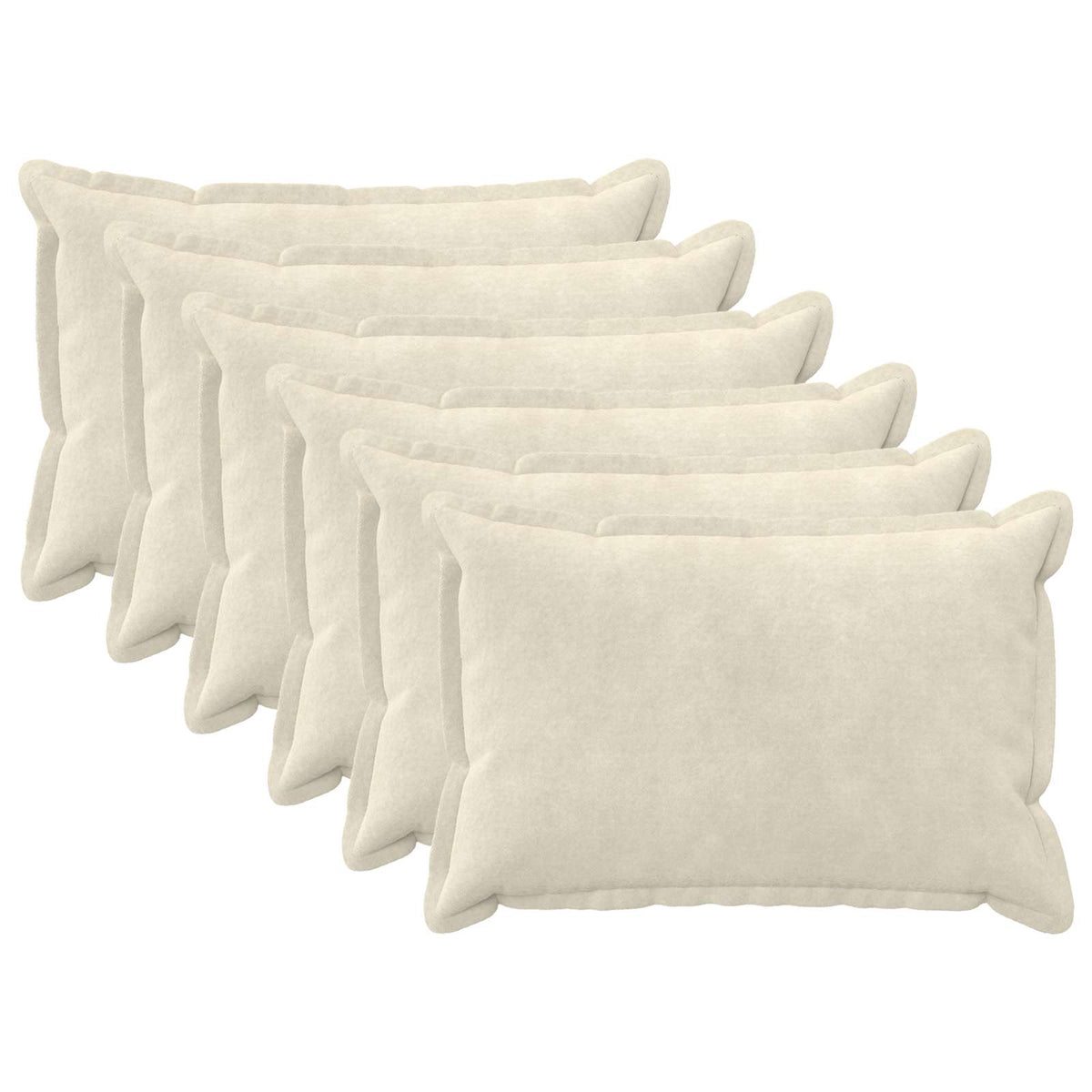 Κάλυμμα Μαξιλαριού 6 pcs HOUTEN Κρεμ 50 x 75 cm Μικροΐνες φλις - Pakobazaar