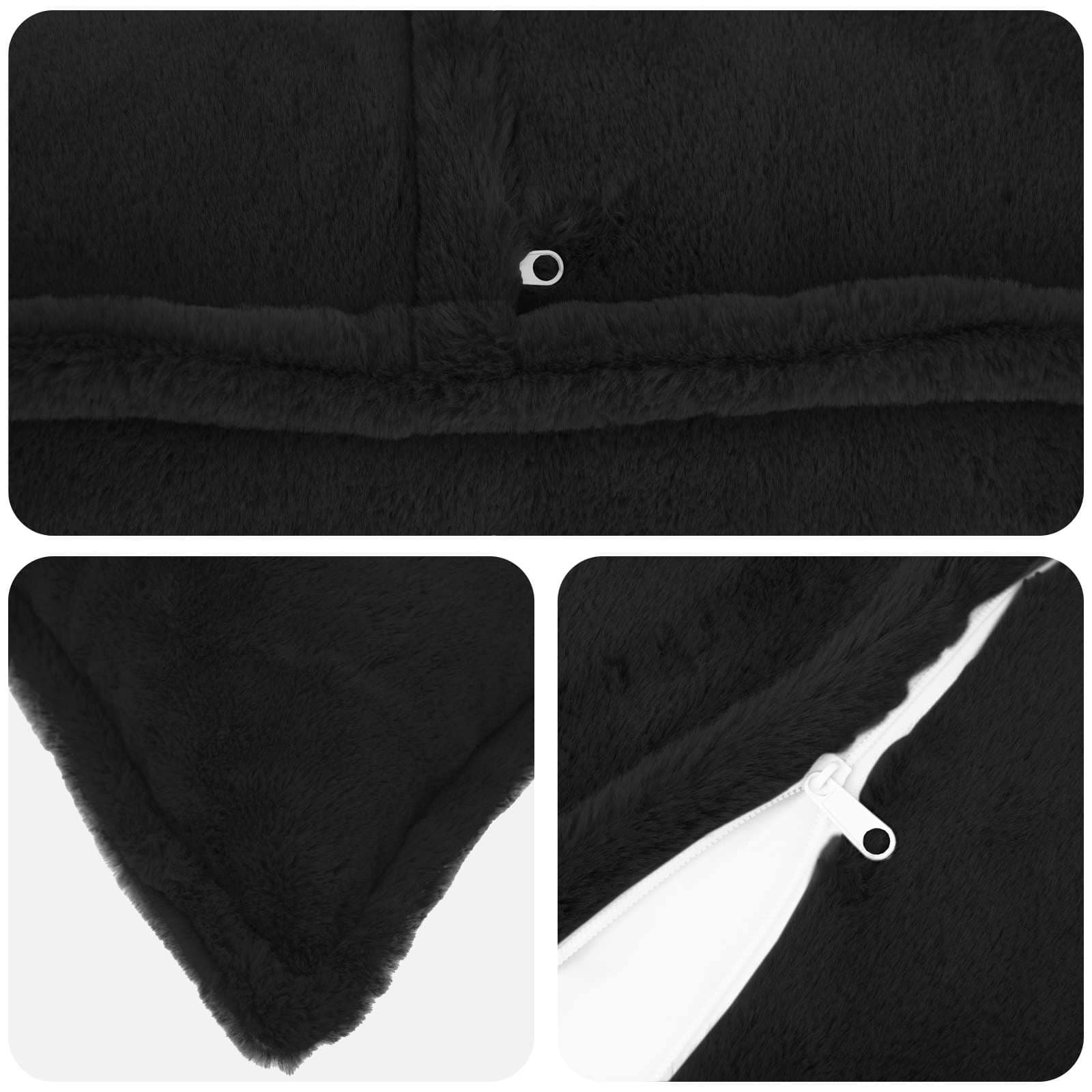 Κάλυμμα Μαξιλαριού 6 τμχ. HOUTEN Μαύρο 50 x 75 cm - Pakobazaar