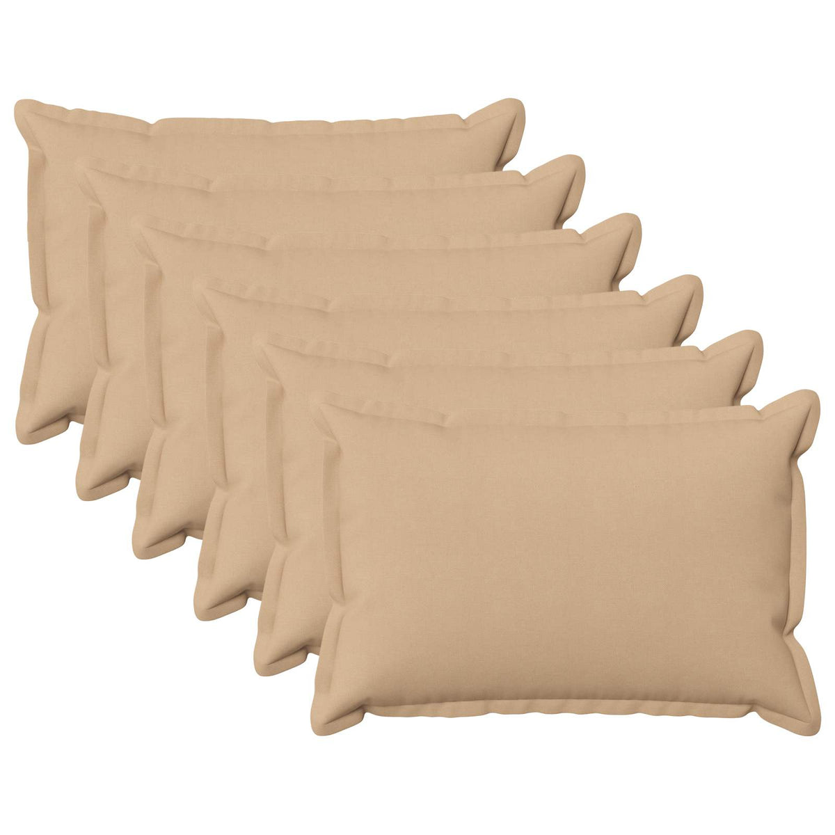 Κάλυμμα Μαξιλαριού 6 pcs HOUTEN Κρεμ 50 x 80 cm Ψεύτικο Λινό