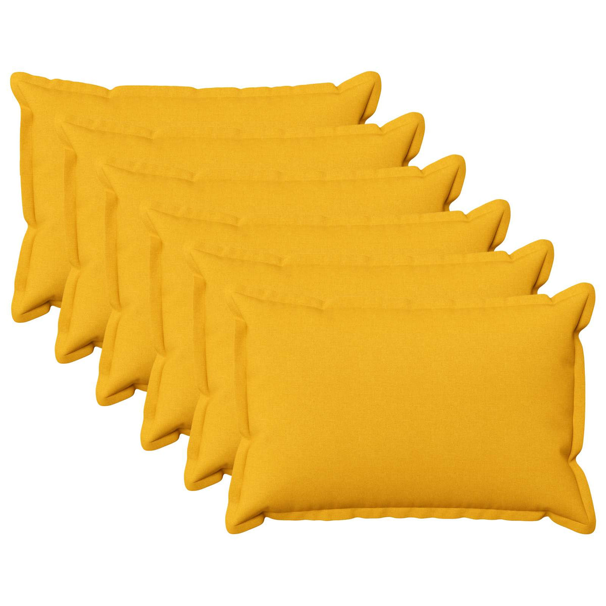 Κάλυμμα Μαξιλαριού 6 pcs HOUTEN Απαλό Κίτρινο 50 x 80 cm - Pakobazaar